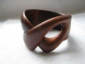 Conjunto de brazalete de madera de moda tallado a mano Vintage, joyería de mujer, accesorio de regalo de moda con corte de corazón, INDIA ART PLACE Uttar Press - Product Image 6