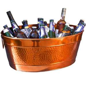 Tina de Bebidas de Cobre Personalizable al por Mayor, se Puede Usar como Centro de Mesa Independiente Relleno con Luces Decorativas de Hielo - Product Image 1