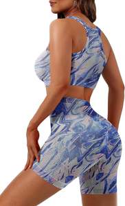 2025เซ็ต2ชิ้นสำหรับเล่นโยคะและยิมของผู้หญิงผ้า100% โพลีเอสเตอร์ระบายอากาศได้ดีเป็นมิตรกับสิ่งแวดล้อมขนาดใหญ่พิเศษ - Product Image 4