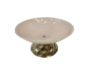 Diseño atractivo Frutero de metal Forma irregular Contenedor de frutas profundas Mesa Acabado de plata Cuenco decorativo para servir frutas - Product Image 3