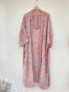 Kimono de seda para mujer, bata de seda hecha a mano, bata reciclada - Product Image 2