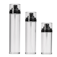Bouteille pulvérisateur PET de luxe 50 ml avec impression de logo personnalisé, bouteille pulvérisateur transparente à paroi épaisse 100 ml, récipient de recharge pour spray fixateur de maquillage