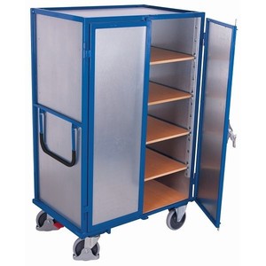 Variofit SW-700 <b>Shelf</b> Cart with Welded Load 500kg Thermoplastic Rubber Tires for <b>Office</b> Organization - Product Image 1