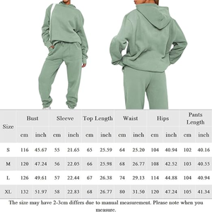 Conjunto Deportivo de Dos Piezas para Mujer, Transpirable, para Invierno, Ropa Deportiva Activa, Manga Larga, Sudadera con Capucha, Pantalones Holgados para Correr - Product Image 2