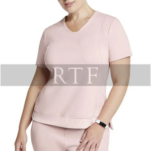 Uniformes médicaux personnalisés de gommage d'allaitement anti-rides respirants à la mode et à taille élastique pour l'automne - Product Image 4