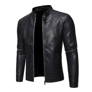 Chaqueta de cuero genuino para hombre de la mejor calidad para otoño e invierno, tela de lona, venta en línea, chaqueta para hombre, envío DDP - Product Image 2