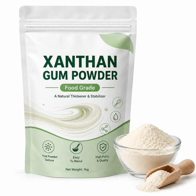 Wholesale Xanthan Gum Powder Food Grade E415 High Purity OEM ODM Low MOQ 1kg Custom Packaging Bulk Manufacturer Supply