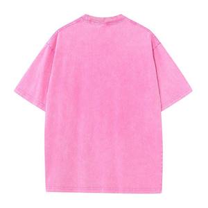 Camiseta de lavado ácido de gran tamaño, camiseta personalizada con logotipo de tu diseño, camiseta Vintage de talla grande, camisetas de algodón pesado en blanco para hombre - Product Image 2