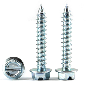 # 10 # 8 # 12-1/2 1/4 1 Pulgada # Tornillo Autorroscante de Cabeza Hexagonal Ranurada con Brida de 12-5/8 (M5.5 - 16mm) para Matrícula - Product Image 1