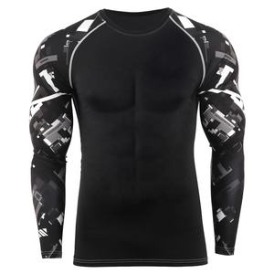 Best Selling <b>Men's</b> Long Sleeve Quick Dry Compression Rash Guard High Quality Fitness Wear For Summer Gym & MMA Wholesale - Product Image 2
