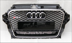 <span class=keywords><strong>Calandre</strong></span> de style RS3 pour <span class=keywords><strong>Audi</strong></span> <span class=keywords><strong>A3</strong></span> 8V mise à niveau vers RS3 grille de pare-chocs en nid d'abeille 2014 <span class=keywords><strong>2015</strong></span> 2016 facelift noir brillant - Product Image 3