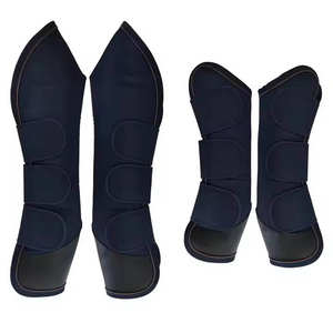 Bottes de tendon en néoprène pour chevaux Bottes de protection des jambes Enveloppes de cheval de sécurité avec fourrure Équitation Équipement vétérinaire équin - Product Image 6