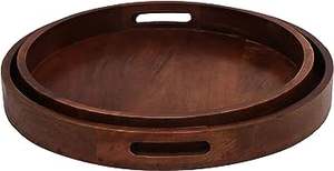 ถาดเสิร์ฟอาหารดีไซน์ทันสมัยทำจากไม้เครื่องครัวถาดสำหรับรับประทานอาหารพร้อมที่จับแบบเรียบง่ายมาใหม่ - Product Image 3