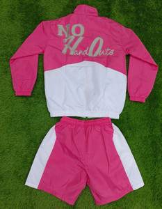 Conjuntos de pantalones cortos de nailon cortavientos, chándales para hombres, gimnasio, conjunto recto de 2 piezas, ropa de calle de manga larga, conjunto de verano para hombres y mujeres - Product Image 4