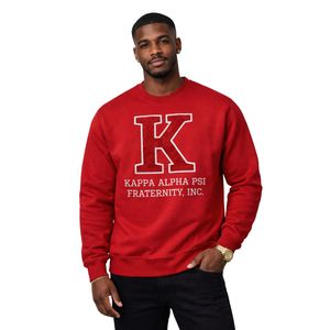 Sudadera de Felpa Premium con Bordado de Letras Griegas de la Fraternidad Big K Kappa Alpha Psi, Talla Real, Prenda Clásica - Product Image 1