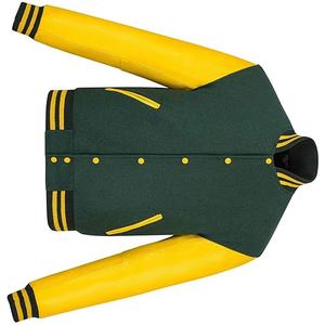 Chaqueta universitaria informal de moda para hombre, cuello levantado de lana, Mangas de poliéster, temporada de invierno, decoración con patrón de letras, transpirable - Product Image 2