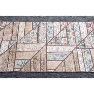 Petit tapis turc de 2,4 x 5,2 pieds, tapis vintage patchwork arc-en-ciel - Product Image 4
