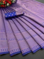 Doux Lichi Soie Saree Blouse Blanc Rouge Couleur Zari Travail Saree Indien Traditionnel Saree Soie sariBanarasi kanchipuram Royal Export