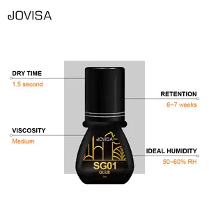 JOVISA SG Serie 01 Wimpern kleber benutzer definiertes Logo Wimpern verlängerung kleber 1,5 Sek. Schnellt rockn ender falscher Wimpern kleber