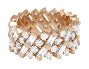 Trendy 10K Gold Band <b>Ring</b> with Lab Grown Diamonds Unique Linked Style Hip Hop <b>Mens</b> Stylish Fashion Jewelry - Product Image 5