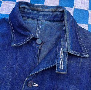 Chaqueta vaquera de estilo Vintage para hombre al por mayor de alta calidad, chaqueta vaquera informal de Color sólido, abrigos de talla grande rellenos de algodón - Product Image 3