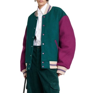 Blousons universitaires en laine 2026 avec logo personnalisé brodé sur les manches, corps entièrement en laine, uniforme de baseball, veste universitaire - Product Image 5