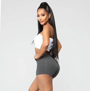 Respirant Polyester et Spandex Femmes Booty Butt Femmes Vélo Shorts Legging Noir Gym Biker Shorts pour Femmes - Product Image 6