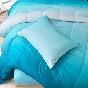7-Mảnh <span class=keywords><strong>Teal</strong></span> Vua Comforter <span class=keywords><strong>Set</strong></span> Bao Gồm Tất Cả Các Phẳng/Được Trang Bị Tấm Trọng Lượng Nhẹ Gradient Ombre Bộ Đồ Giường Hoàn Chỉnh Tất Cả Các Mùa Nhà Máy - Product Image 5