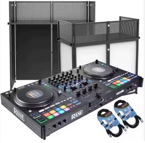 RANES PERFORMER Controlador de DJ de acero inoxidable motorizado de 7,1 canales con vástagos y paquete de estuche - Product Image 1