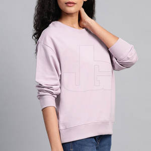 Sweat-shirt pour femme, coupe ajustée, doublé, mode décontractée hiver 2025, 100% coton, haute qualité, écologique, séchage rapide, manches longues - Product Image 4