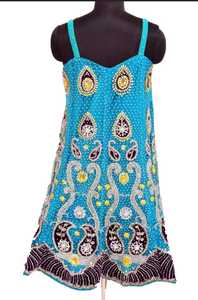 Robe Maxi Boho brodée en or Caftan de soirée génial avec dos pailleté perlé à la main - Product Image 4