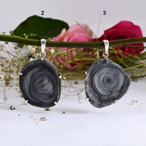 Colgante de Gema Natural para mujer, de oro amarillo y Plata de Ley 925, joyería hecha a mano - Product Image 4