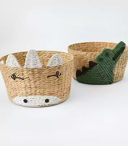 ¡Novedad de 2025! Cesta de almacenamiento para niños con forma de cocodrilo de jacinto de agua hecho a mano Natural, almacenamiento de ropa de seguridad más vendido - Product Image 4