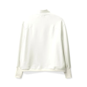2026 Women's High Neck Oversize Crop <b>Jumper</b> Lapel Polyester/Cotton Sports Breathable Half <b>Zip</b> Sweatshirt Wholesale Winter - Product Image 2