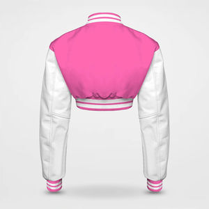 Veste universitaire en molleton d'hiver pour femmes, taille plus, avec logo brodé personnalisé, rembourrage en coton, traitement brut, vêtements décontractés - Product Image 2