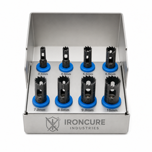 Juego Profesional de 8 Piezas de Brocas para Implantes Dentales de 3mm a 10mm con Soporte Metálico de Almacenamiento - Product Image 1