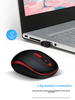 Mouse USB nirkabel gaya Mini, dengan lampu latar LED harus dibeli untuk penggunaan kantor atau rumah!
