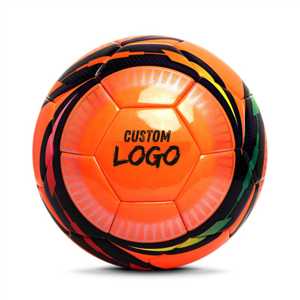 El mejor balón de fútbol de entrenamiento impermeable naranja, vejiga envuelta de algodón duradero para fútbol de PU con unión térmica para retención de aire y forma - Product Image 1