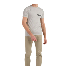 <b>Top</b> Quality Cotton T Shirt For Men Stock Moisture Wicking Material <b>Short</b> <b>Sleeve</b> Stretch Suitable For Sports - Product Image 1