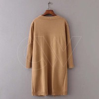 Oferta Especial: Suéter Cardigan de Mujer CAREWEAR SPORTS, de Alta Calidad, Invernal, Casual, Transpirable, con Cuello en V, Mangas Abullonadas y Bolsillos