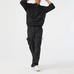 Chaquetas Cortavientos de Poliéster y Nailon para Hombre, Conjunto Deportivo con Diseño de Parches en Contraste de Color, Chaqueta Cortavientos Extra Grande para Hombre - Product Image 1