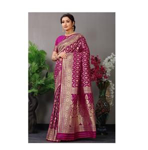 La mayoría de los vendedores Kanchipuram Pure Silk Handloom sari con Pure Jari Panchvati Silk Saree para el desgaste de la boda - Product Image 1