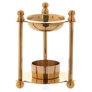 Soporte de incienso de latón puro vintage con Quemador de aceite con acabado dorado de malla ajustable diseño más nuevo para oficina en casa para uso aromático - Product Image 6