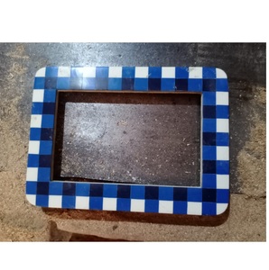 Cadre photo fait main en os et incrustation de résine du fabricant indien Cadre photo mosaïque pour décoration de table le plus recherché - Product Image 1