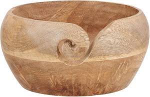 Bol de fil en bois Bol à tricoter au crochet Grand stockage de fil portable durable pour les tricoteurs Beau bol de fil en bois avec une boule - Product Image 2