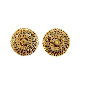 Boucles d'oreilles de qualité supérieure serties de boucles d'oreilles en plaqué or 22CT de conception traditionnelle bijoux pour femmes portées par les exportateurs - Product Image 1