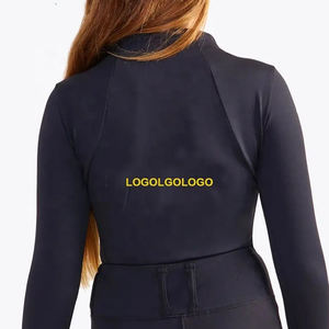 MOQ bajo 4 colores Nylon Niños Ropa ecuestre Niños Capa base Media cremallera Equitación Camisetas de manga corta - Product Image 4