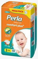 Couches jetables PERLA Twin pour bébés, haute qualité, côtés extra extensibles, feuille arrière respirante, barrière anti-fuites, matériau en pâte fluff