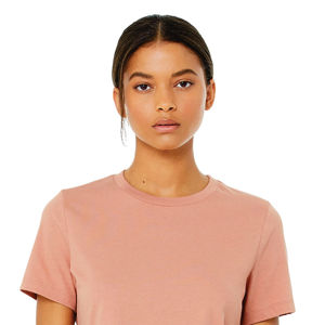 Airlume – T-Shirt à manches courtes en coton peigné et à anneaux pour femme, maillot simple 100% oz en terre cuite, 4.2 - Product Image 4