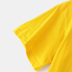 T-shirts pour hommes en polyester/coton de haute qualité, respirants, à séchage rapide, tissu de 220 g, coupe classique, personnalisables, jaunes, en vrac - Product Image 6